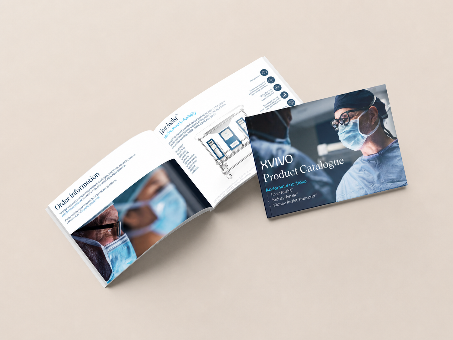 XVIVO warm brochure inner layout spreads