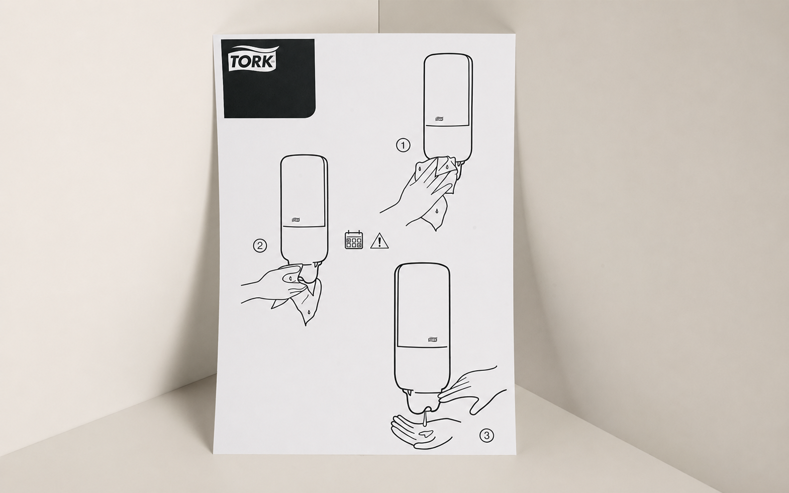Tork technical instruction manual in warm tone